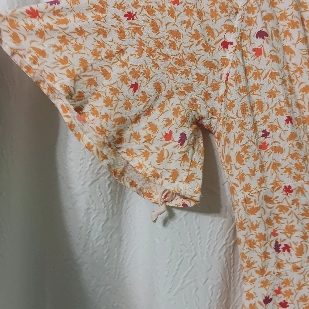 Free People In Full Bloom Smocked Waist Midi Dress Size XS - Picture 5 of 9